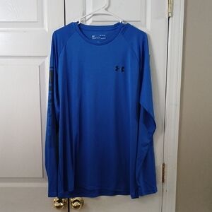 Under Armour Men's Loose Heatgear Royal Blue Long Sleeve Shirt Sz XL NWOT